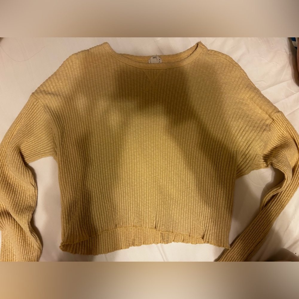 Billabong Ribbed Knit Sweater in butter Yellow
